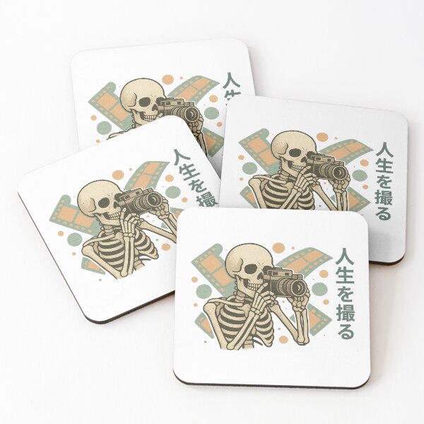 Item preview, Skeleton Photographer with Camera Vintage Art designed and sold by Kindly Dead.