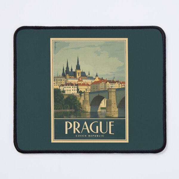 Item preview, A Vintage Travel Illustration of Prague - Czech Republic designed and sold by GoodOldVintage.
