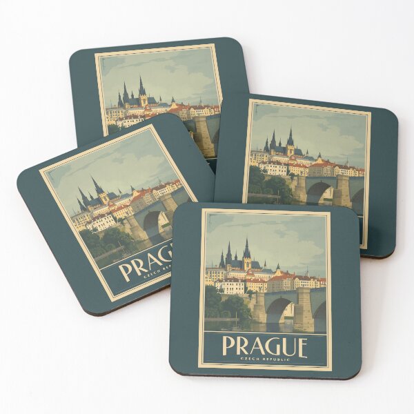 Item preview, A Vintage Travel Illustration of Prague - Czech Republic designed and sold by GoodOldVintage.