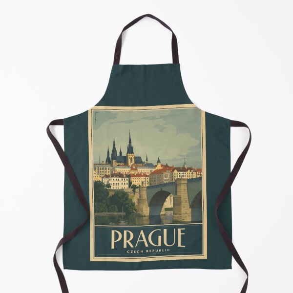 Item preview, A Vintage Travel Illustration of Prague - Czech Republic designed and sold by GoodOldVintage.