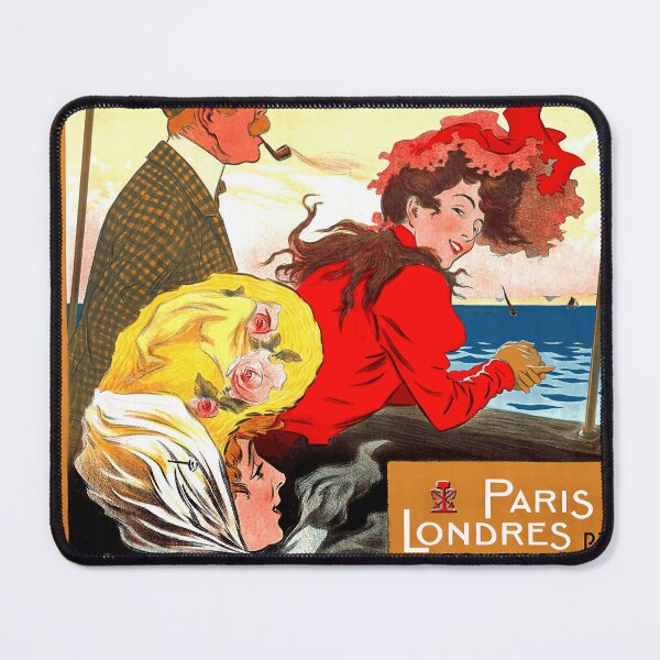 Item preview, Vintage Travel Art Poster | Chemins de Fer de l'Ouest & Brighton | Art Nouveau Style | Paris to London Journey designed and sold by artofuniverse.