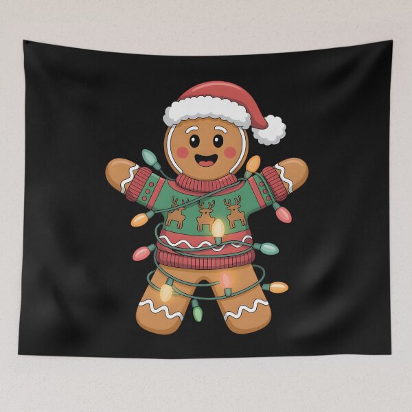 Item preview, Gingerbread Man Funny Ugly Christmas Sweater Kids Girls designed and sold by clothesy7.