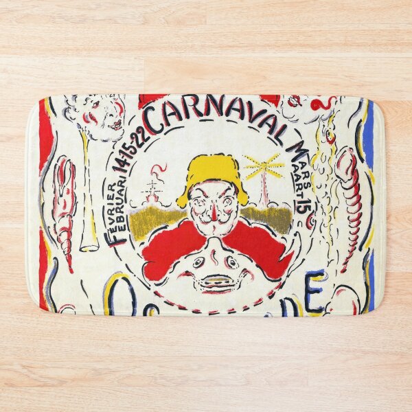 Item preview, James Ensor Carnival Poster | 1931 Ostend Festival | Vibrant Expressionist Art | Grotesque Faces & Colorful Chaos designed and sold by artofuniverse.