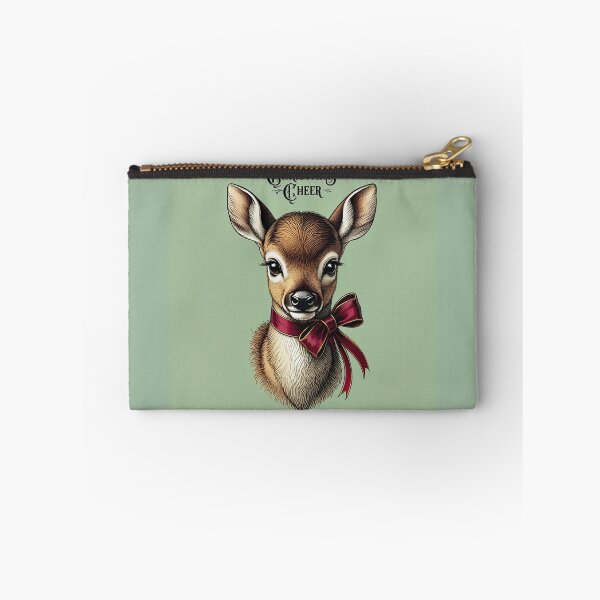 Item preview,  Christmas Cheer cute vintage Deer christmas card art designed and sold by Vintage Designs +.