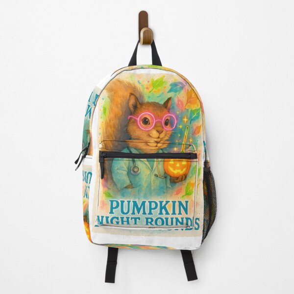 Item preview, Squirrel Nurse Halloween Glow Art Print | Pumpkin Night Rounds Design designed and sold by ClinicalHubs.