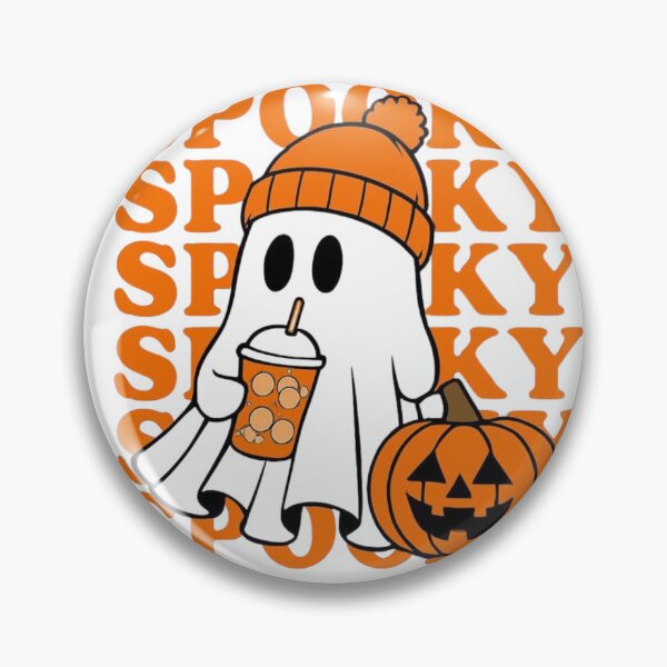 Item preview, Spooky Ghost with Pumpkin Coffee – Cute Halloween Vibes designed and sold by FloraMyst.