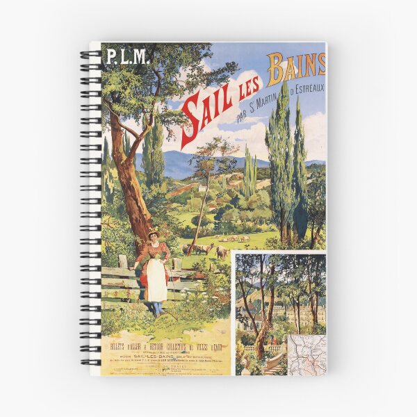 Item preview, Vintage Art Nouveau Travel Poster | Sail-les-Bains Spa Town | Early 20th Century French Railway Promotion & Tourism Art designed and sold by artofuniverse.