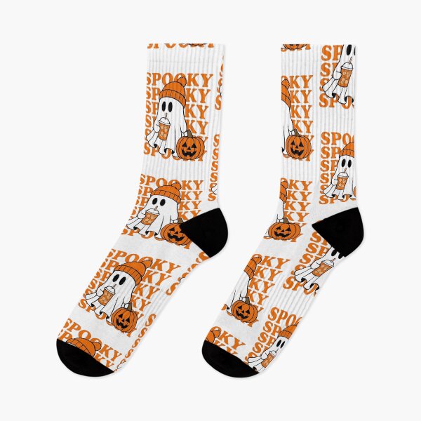 Item preview, Spooky Ghost with Pumpkin Coffee – Cute Halloween Vibes designed and sold by FloraMyst.