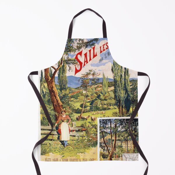 Item preview, Vintage Art Nouveau Travel Poster | Sail-les-Bains Spa Town | Early 20th Century French Railway Promotion & Tourism Art designed and sold by artofuniverse.