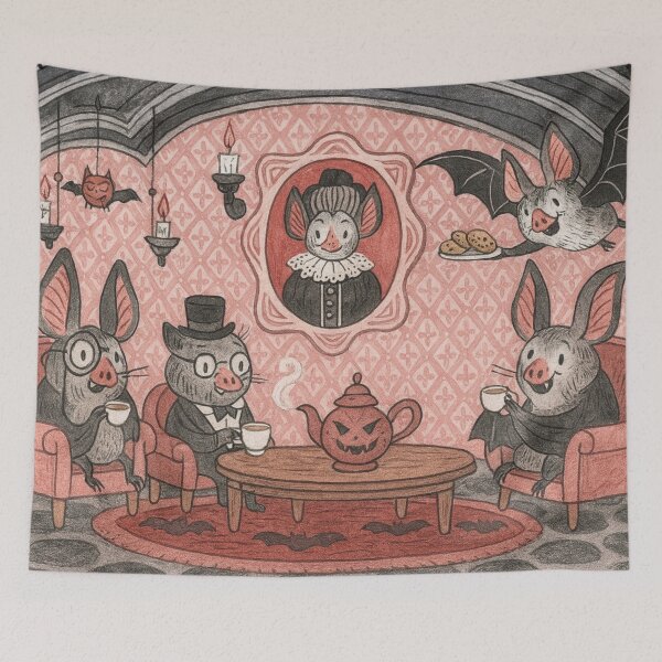 Item preview, A Cozy Bat Tea Party designed and sold by iamdesigns14.