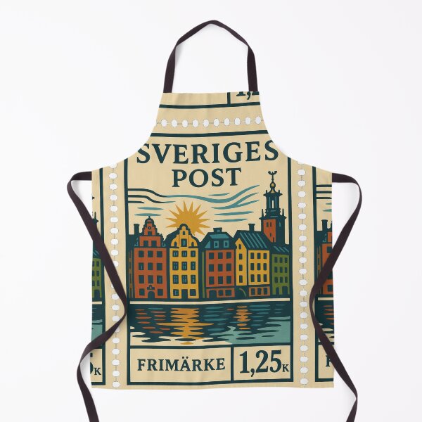 Item preview, Sweden – Vintage Postage Stamp (Retro Linocut Style) designed and sold by Travellerz.
