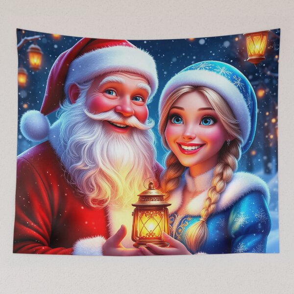 Item preview, Christmas Magic – Santa and Snow Maiden with Lantern designed and sold by AmetistLight.