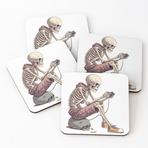Item preview, Skeleton Gamer Playing Video Games designed and sold by Kindly Dead.