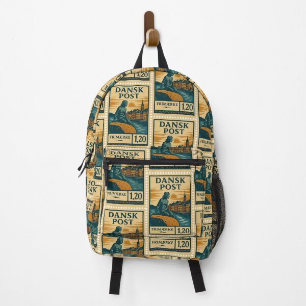 Item preview, Denmark – Vintage Postage Stamp (Retro Linocut Style) designed and sold by Travellerz.