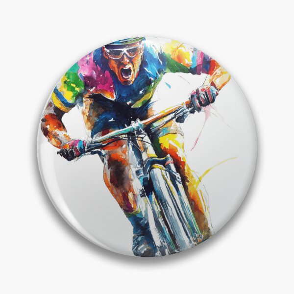 Item preview, Hardcore Watercolor Cyclist designed and sold by NAIRVANA.