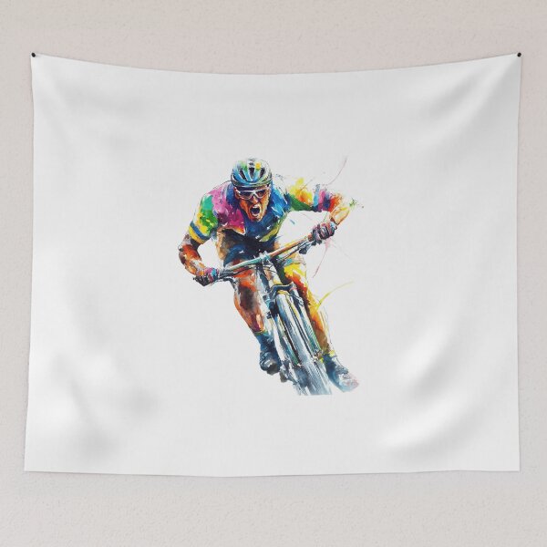 Item preview, Hardcore Watercolor Cyclist designed and sold by NAIRVANA.