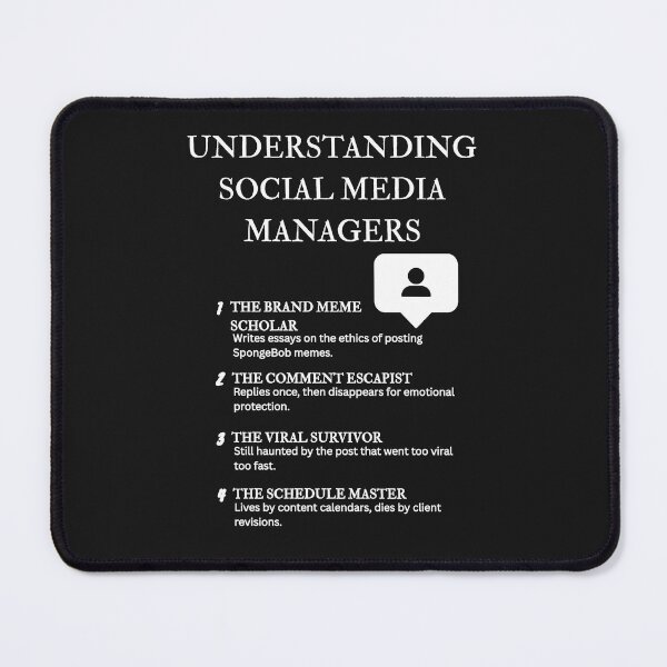 Item preview, Funny Social Media Manager Quotes – Understanding SMM Edition – Black designed and sold by PsyFlow35.