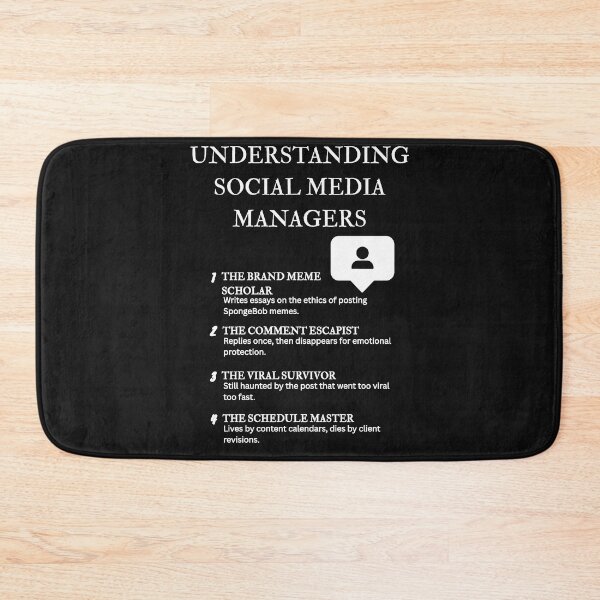 Item preview, Funny Social Media Manager Quotes – Understanding SMM Edition – Black designed and sold by PsyFlow35.