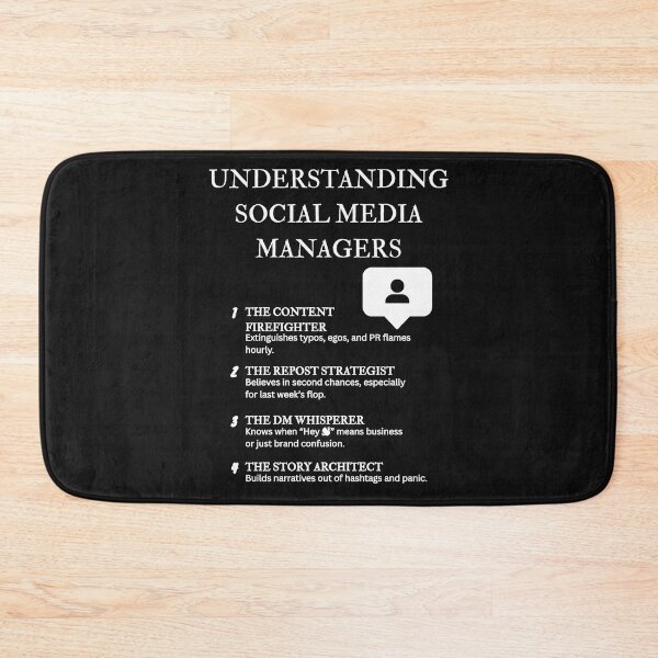 Item preview, Understanding Social Media Managers – Humor Only Marketers Get – Black designed and sold by PsyFlow35.