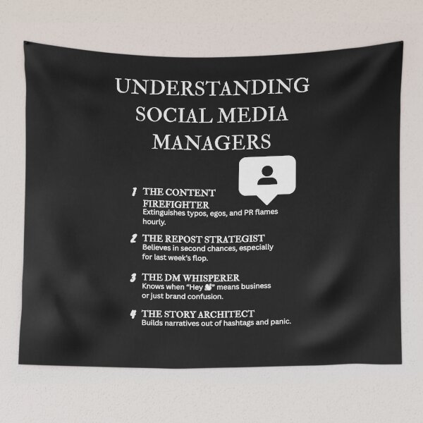Item preview, Understanding Social Media Managers – Humor Only Marketers Get – Black designed and sold by PsyFlow35.