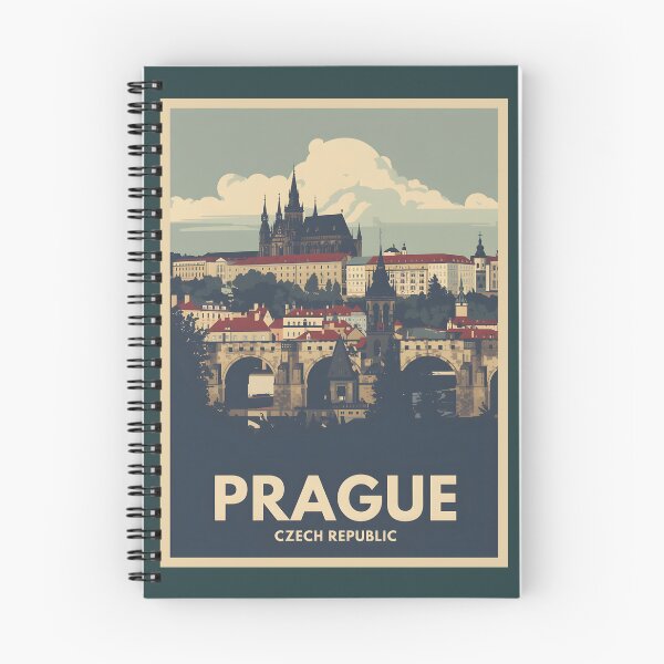 Item preview, A Vintage Travel Illustration of Prague - Czech Republic designed and sold by GoodOldVintage.