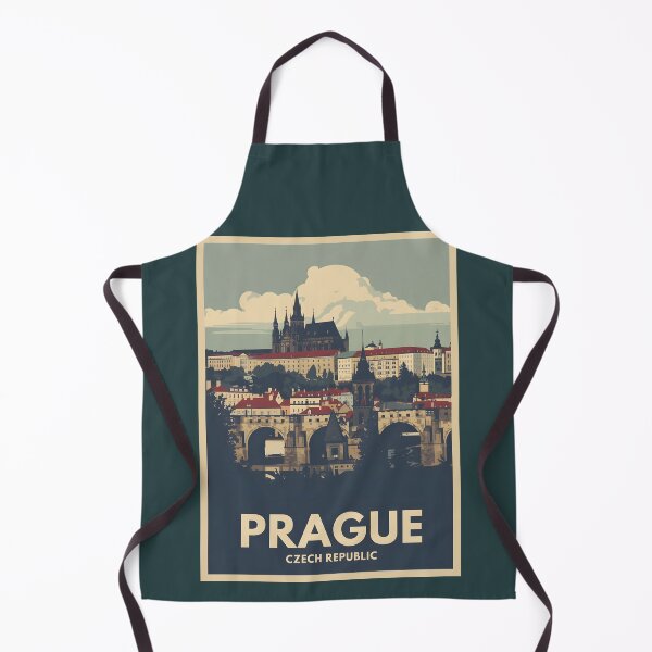 Item preview, A Vintage Travel Illustration of Prague - Czech Republic designed and sold by GoodOldVintage.