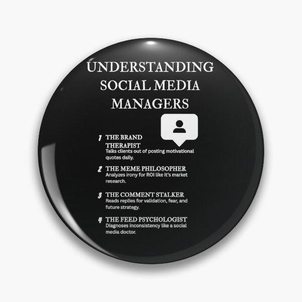 Item preview, Understanding Social Media Managers – Coffee, Chaos, and Content – Black designed and sold by PsyFlow35.