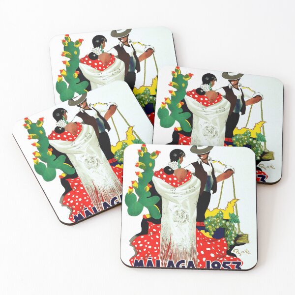 Item preview, Vintage Spanish Poster | Grandes Fiestas Málaga 1953 | Flamenco Art & Andalusian Culture | Mid-Century Wall Decor designed and sold by artofuniverse.