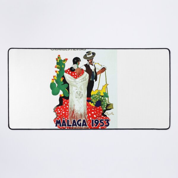Item preview, Vintage Spanish Poster | Grandes Fiestas Málaga 1953 | Flamenco Art & Andalusian Culture | Mid-Century Wall Decor designed and sold by artofuniverse.