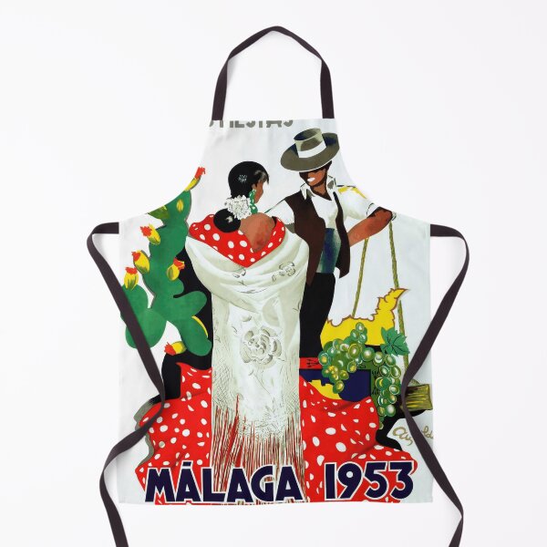 Item preview, Vintage Spanish Poster | Grandes Fiestas Málaga 1953 | Flamenco Art & Andalusian Culture | Mid-Century Wall Decor designed and sold by artofuniverse.
