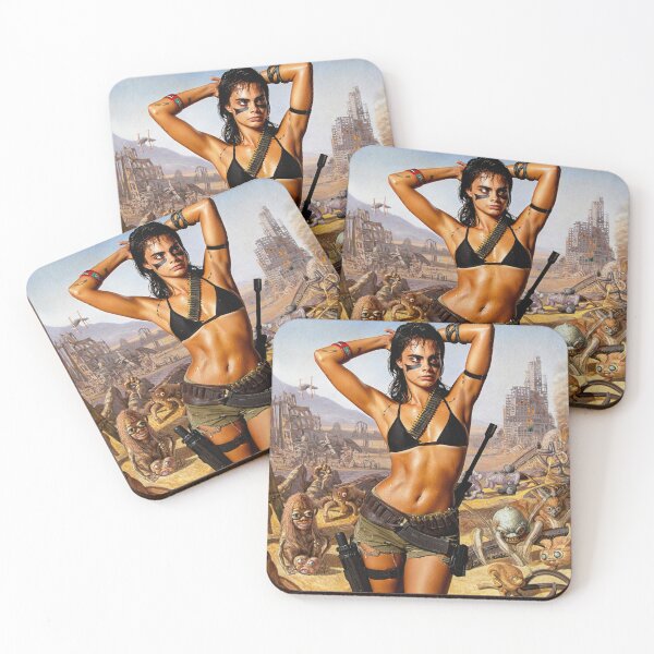 Item preview, The Rebel of the Wastes an apocalyptic scene with pinup woman sexy photo designed and sold by Vintage Designs +.