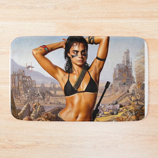 Item preview, The Rebel of the Wastes an apocalyptic scene with pinup woman sexy photo designed and sold by Vintage Designs +.
