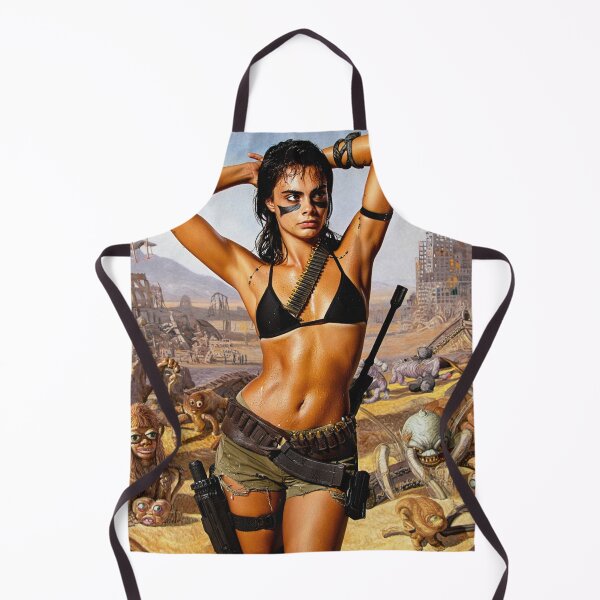 Item preview, The Rebel of the Wastes an apocalyptic scene with pinup woman sexy photo designed and sold by Vintage Designs +.