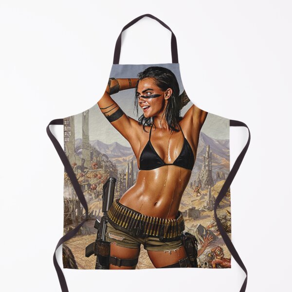 Item preview, The Rebel of the Wastes an apocalyptic scene with pinup woman sexy photo designed and sold by Vintage Designs +.