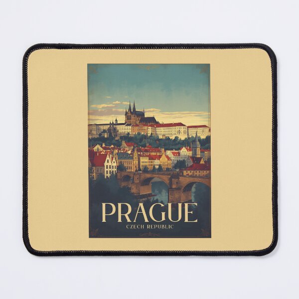 Item preview, A Vintage Travel Illustration of Prague - Czech Republic designed and sold by GoodOldVintage.