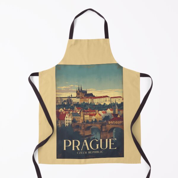 Item preview, A Vintage Travel Illustration of Prague - Czech Republic designed and sold by GoodOldVintage.