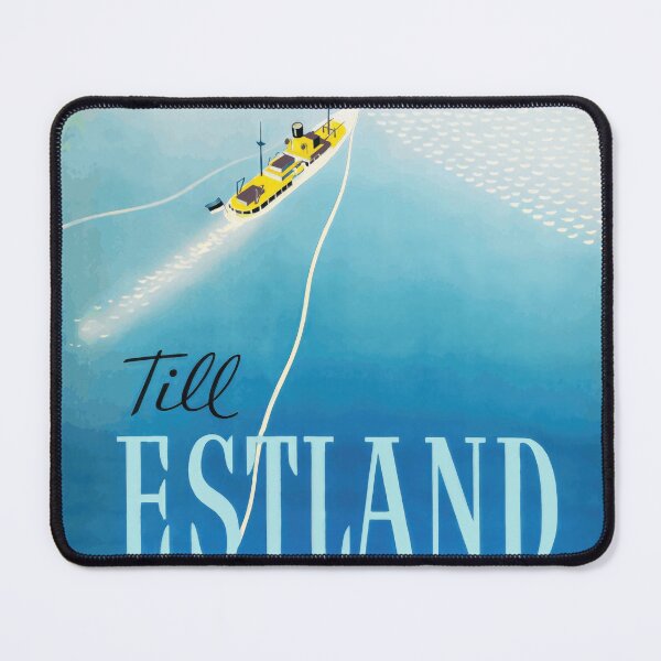 Item preview, Vintage Travel Poster | Ferry to Estonia | Art Deco Style | Bold Graphic Design | Early 20th Century | Steamship Journey designed and sold by artofuniverse.