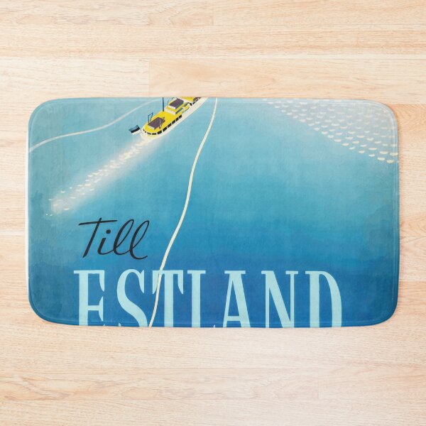 Item preview, Vintage Travel Poster | Ferry to Estonia | Art Deco Style | Bold Graphic Design | Early 20th Century | Steamship Journey designed and sold by artofuniverse.