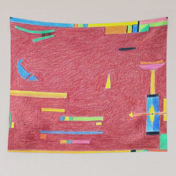 Item preview, Trophy. Abstract in color pencil designed and sold by Tereza Pilar  Art.