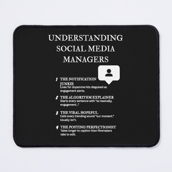 Item preview, Understanding Social Media Managers – The Algorithm Edition – Black designed and sold by PsyFlow35.