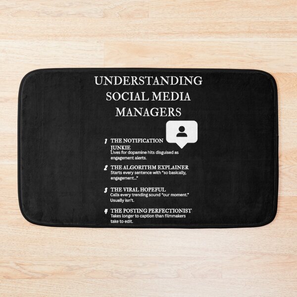 Item preview, Understanding Social Media Managers – The Algorithm Edition – Black designed and sold by PsyFlow35.