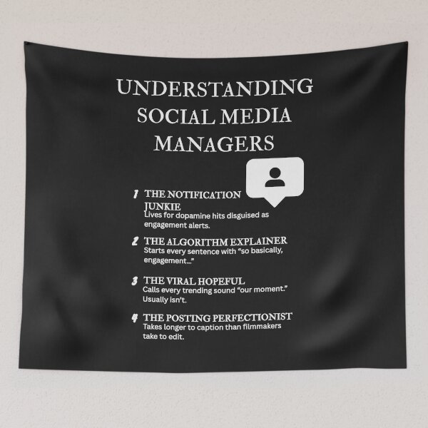 Item preview, Understanding Social Media Managers – The Algorithm Edition – Black designed and sold by PsyFlow35.