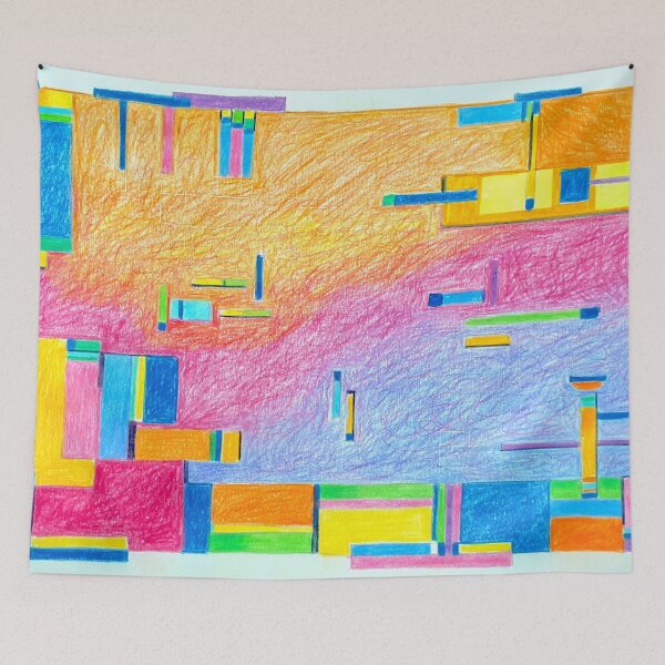Item preview, City in technicolor. abstract designed and sold by Tereza Pilar  Art.