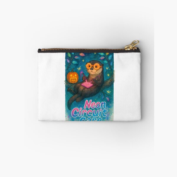 Item preview, Otter Medical Tech Halloween Glow Art Print | Neon Circuit Biomedical Gift designed and sold by ClinicalHubs.
