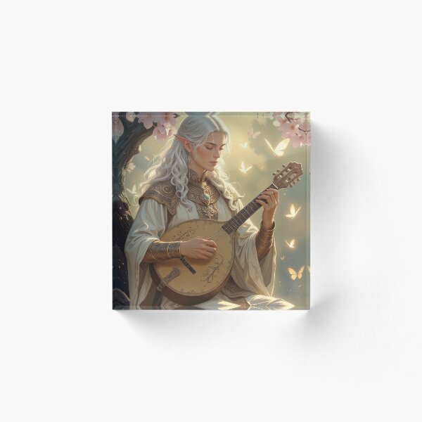 Item preview, Elven Bard under Blossoms – Song of Light and Spring designed and sold by DiceWay.