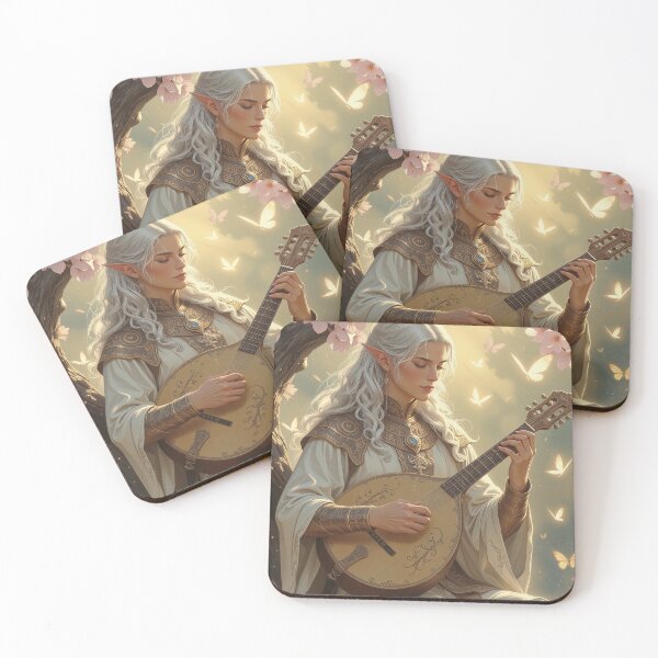 Item preview, Elven Bard under Blossoms – Song of Light and Spring designed and sold by DiceWay.