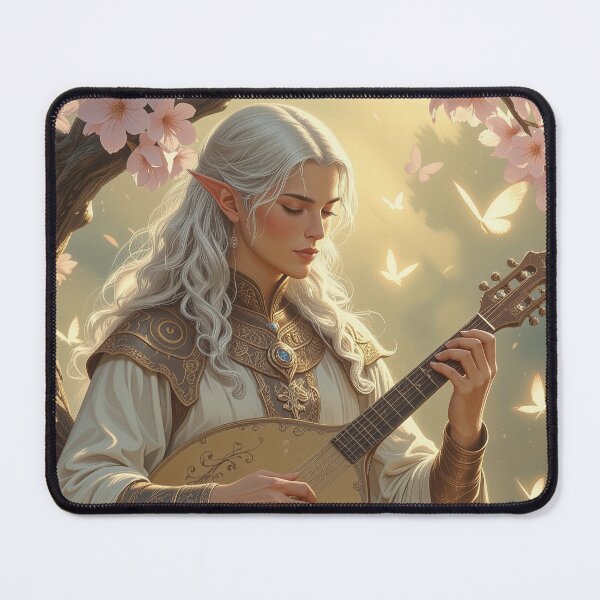 Item preview, Elven Bard under Blossoms – Song of Light and Spring designed and sold by DiceWay.