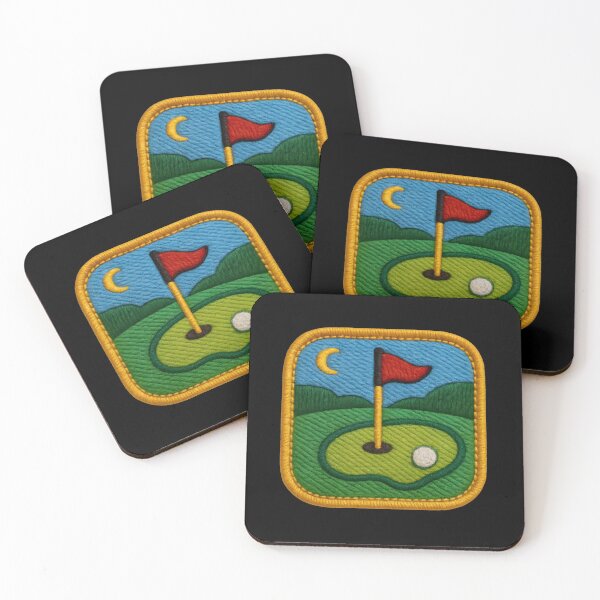 Item preview, Embroidered golf course motif designed and sold by MKV Design.