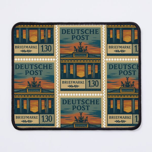 Item preview, Germany – Vintage Postage Stamp (Brandenburg Gate, Retro Linocut Style) designed and sold by Travellerz.