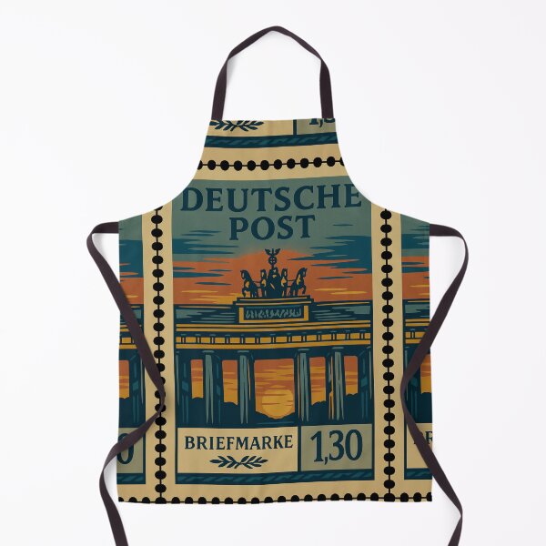 Item preview, Germany – Vintage Postage Stamp (Brandenburg Gate, Retro Linocut Style) designed and sold by Travellerz.